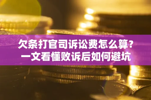 北京欠条打官司诉讼费怎么算？一文看懂败诉后如何避坑
